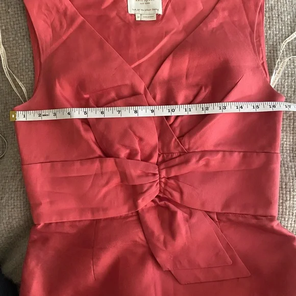 Kate Spade All That Glitters Mina Strawberry Bow Sheath Silk Dress - Picture 13 of 14